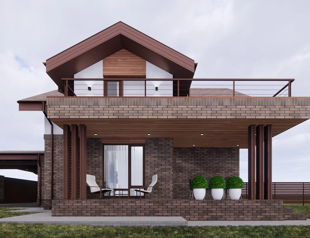 Проект дома с мансардой 120 кв.м.